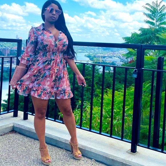 Floral Pink Dress - Picture 2 of 8